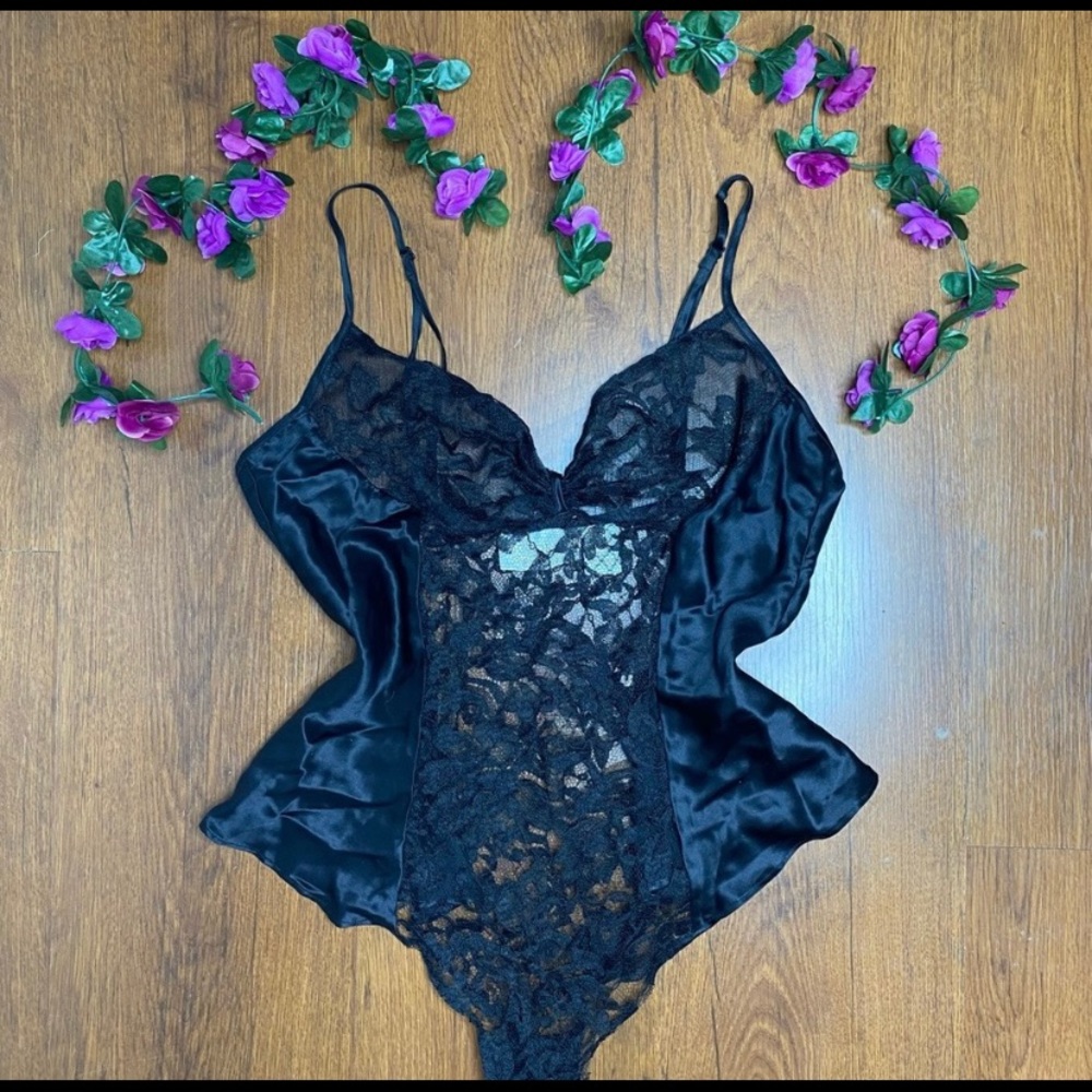 Victoria’s Secret gold label silk teddy bodysuit